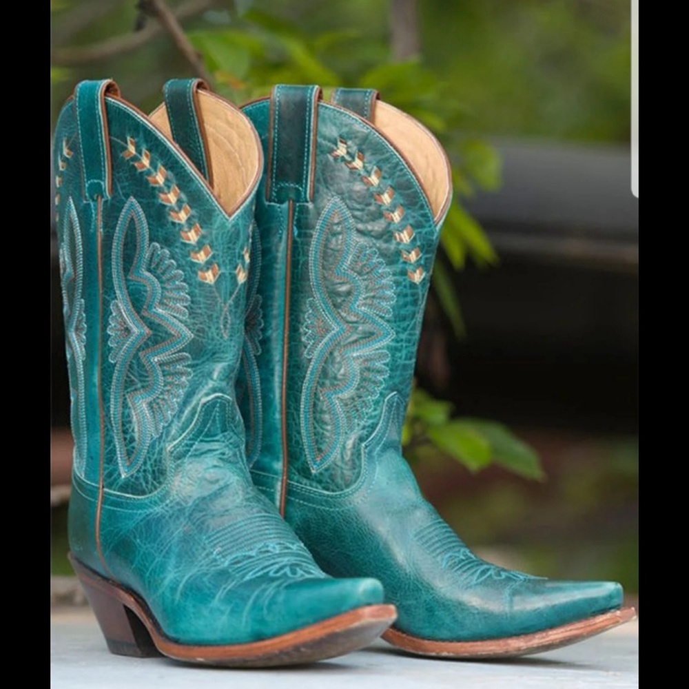 NWOT JUSTIN TURQUOISE BOOTS